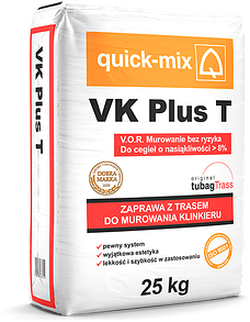 VK Plus T, комбінований розчин для цегли з екстремальним водопоглинанням, вище 8%. Сірий