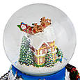 Заводна новорічна снігова куля з мелодією "Полярна подорож" 16,5*16,5*16,5 см, фото 3