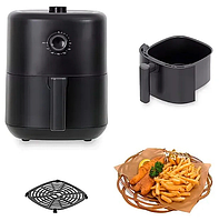 Аэрофритюрница Air Fryer Crownberg CB-5541 на 1.5л 1200W с таймером, Мощная электрическая фритюрница для дома