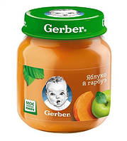 Фруктове пюре Гербер Gerber Яблуко і гарбуз (яблоко и тыква), 130 г