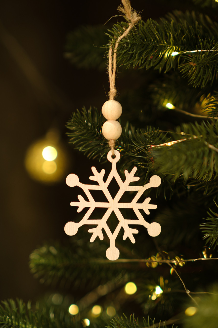 Новорічна іграшка на ялинку "Сніжинка", фото 1