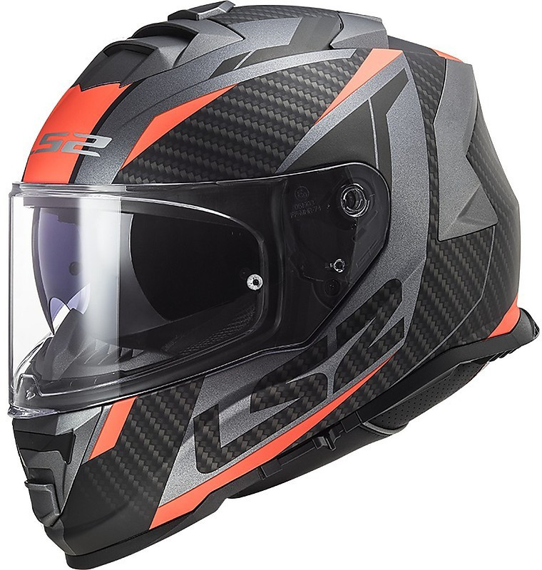 МОТОШОЛОМ ЗАКРИТИЙ LS2 FF800 STORM RACER КОЛІР MATT TITANUM FLUO ORANGE