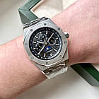 Годинник Audemars Piguet Royal Oak Black AAA наручний чоловічий механічний з автопідзаводом і датою на браслеті, фото 3