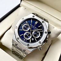 Audemars Piguet Royal Oak Blue Silver AAA наручний механічний годинник з автоподзаводом на сталевому браслеті