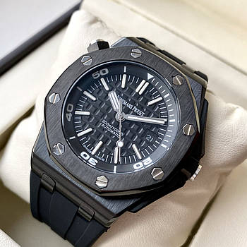 Чоловічий годинник Audemars Piguet Royal Oak Offshore Diver Black AAA механічний з автопідзаводом і каучуком