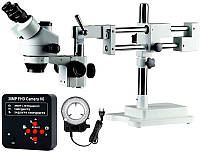 Микроскоп тринокулярный SZM7045T-STL2 + камера 38 Mp / двойной кронштейн / кратность 45X / LED подсветка