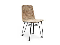 Плетений обідній стілець Cruzo Терра Нуово з натурального ротангу на металевій основі ok40821 CM, код: 6596684