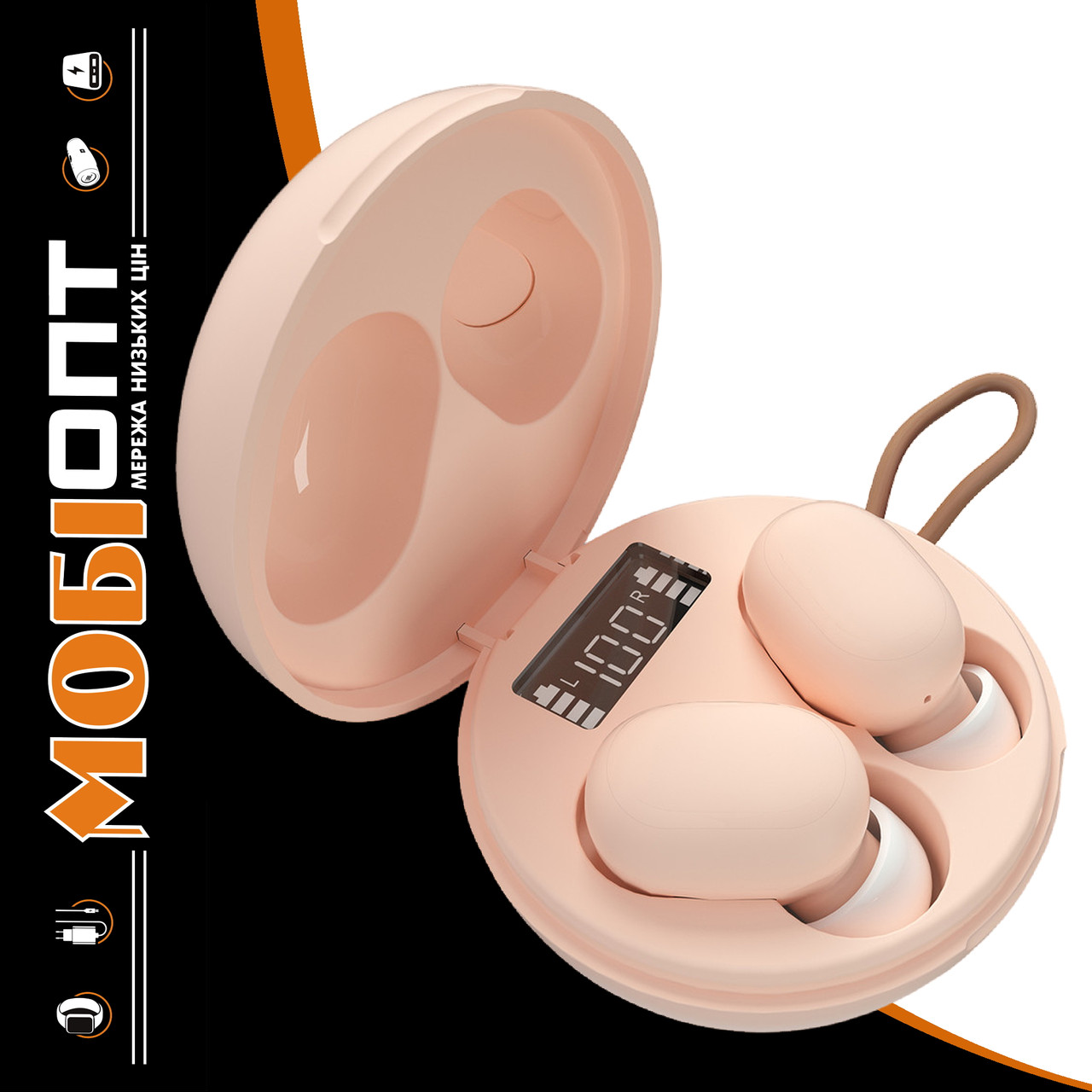 Навушники Bluetooth headset Ergo BS-520 Twins Bubble Pink UA UCRF
