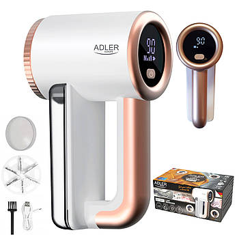 Машинка для видалення катишків Adler AD 9617 — 3 швидкості, LCD-дисплей, акумулятор 2000 мА·год