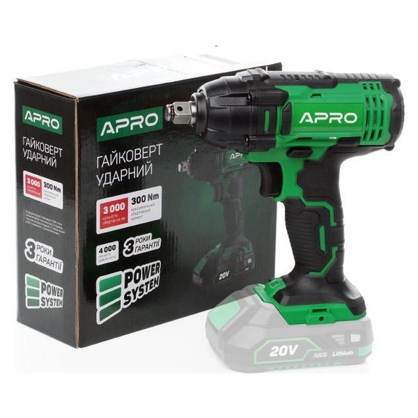 Гайковерт акумуляторний 1/2" 300 Нм, 20 В, LED-підсвітка, без АКБ і ЗП, фото 1