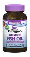 Кошерный рыбий жир Омега-3 Bluebonnet Nutrition (Kosher Fish Oil) 60 желатиновых капсул
