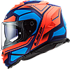 МОТОШОЛОМ ЗАКРИТИЙ LS2 FF800 STORM FASTER КОЛІР MATT FLUO ORANGE BLUE, фото 2