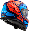 МОТОШОЛОМ ЗАКРИТИЙ LS2 FF800 STORM FASTER КОЛІР MATT FLUO ORANGE BLUE, фото 3