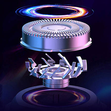 Електробритва роторна з плавальними головками та тримером водонепроникна 3в1 DSP 60136 IPX6 Gold, фото 2