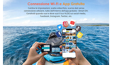 Водонепроникна спортивна екшн-камера COOAU CU-SPC02 (S563) 20-мегапіксельна 4K WIFI + аксесуари, фото 5