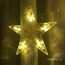 Гірлянда штора Місяць та Зірки GARDEN 3,5 м теплий білий, фото 3