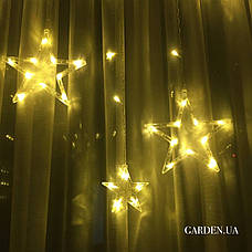 Гірлянда штора Місяць та Зірки GARDEN 3,5 м теплий білий, фото 4
