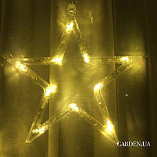 Гірлянда штора Місяць та Зірки GARDEN 3,5 м теплий білий, фото 5