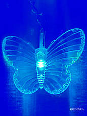 Гірлянда Бахрома з метеликами 4 м*0,6 м різнокольоровий, фото 3
