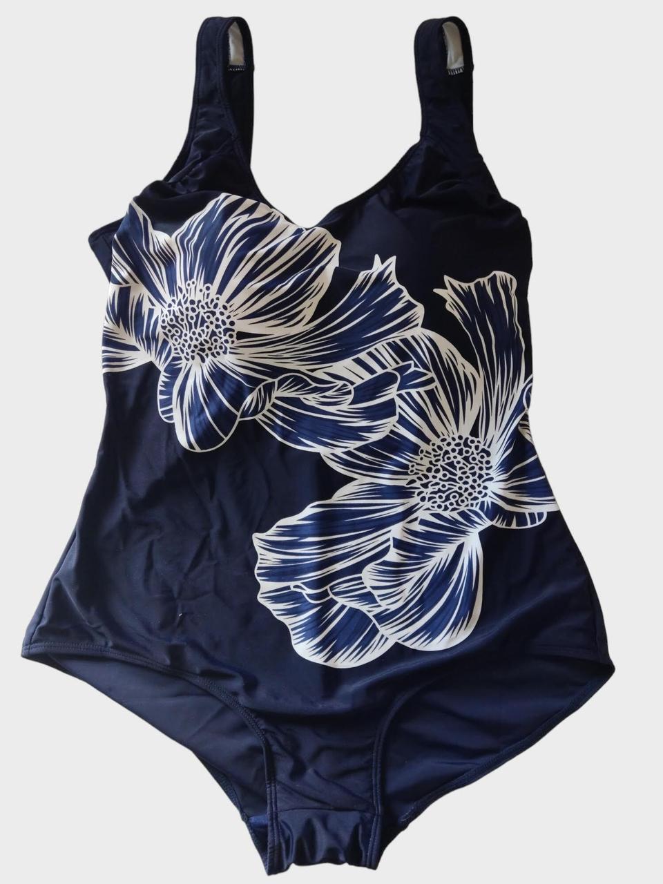 Купальник для повних Fuba 22260 синій/білий на 58 розмір