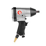 Гайковерт пневматичний 1/2" 345 Нм головки ударн. 10 шт., подовжувач, маслянка, штуцер1/4" (кейс), фото 4