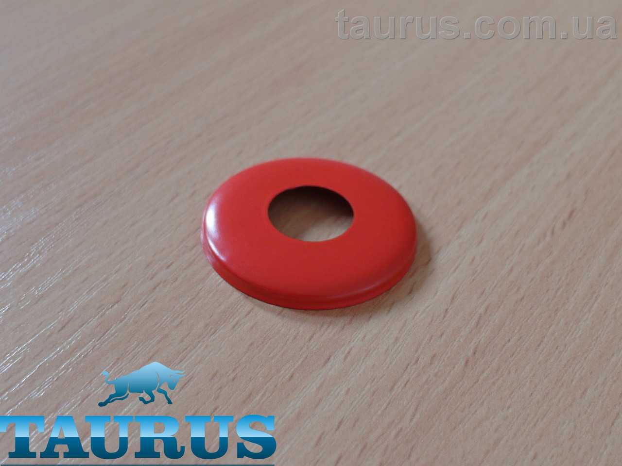 Круглий червоний декоративний фланець ThermoPulse MINI D40 мм заввишки 4 мм н/ж сталь, розмір d16 мм (3/8") RED