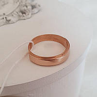 Обручальное кольцо позолоченное классическое без камней размер 17