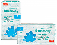 Подгузники детские DinoBaby 3 4-9 кг 46 шт