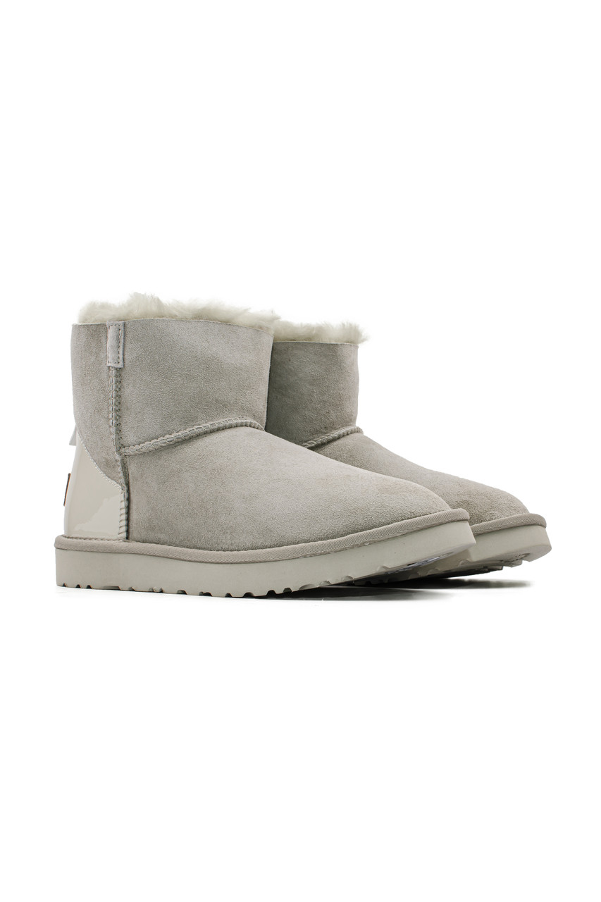 Уггі жіночі зимові сірі UGG Mini Zip Grey Beige (10493)