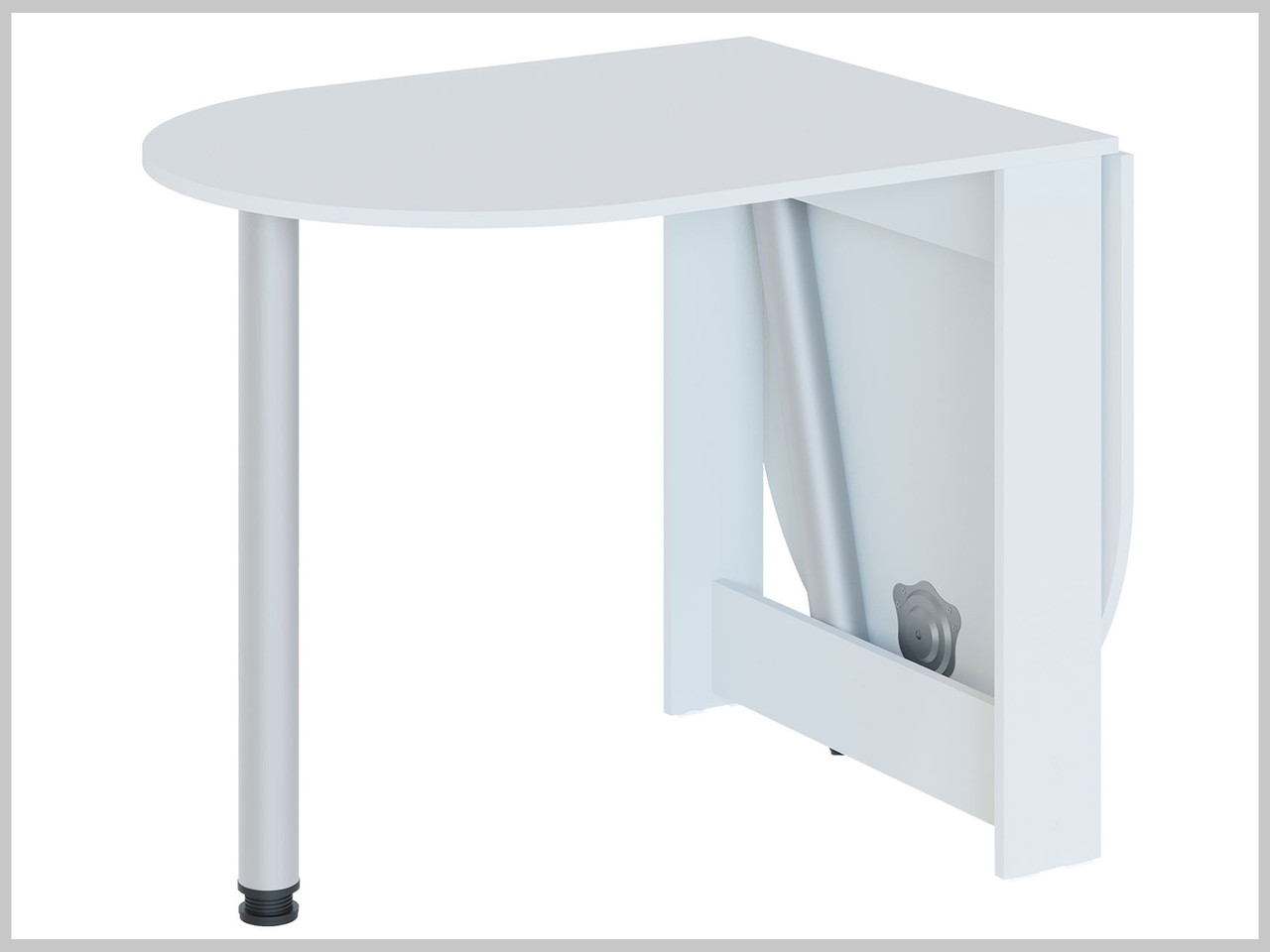 Розкладний стіл білий XBOOK-17 740*1574*674 мм, Стіл-книжка вузький, Стіл-книжка для кухні журнальний