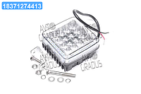 Фара LED прямокутна 27W, 16+36 ламп, 107*109мм, комбін. промінь 12/24V 6000K, 3600Lm (LITLEDA, JUBAN 453701084