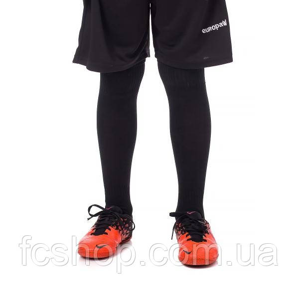 Гетри футбольні Europaw дитячі ET-011 чорні, Чорний, Розмір (EU) — 30-35