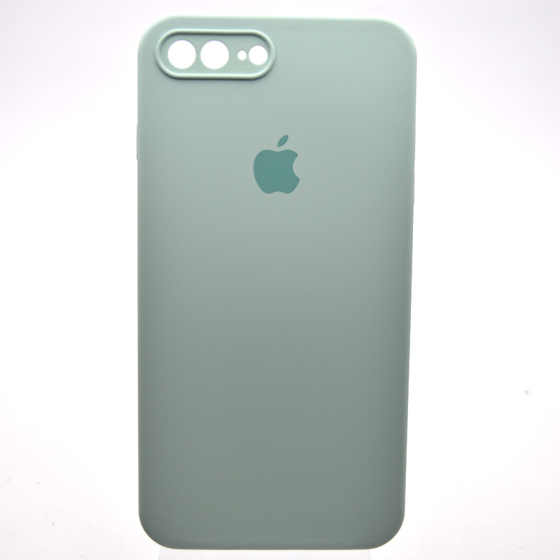 Чохол силіконовий з квадратними бортами Silicon case Full Square для Apple iPhone 7 Plus/iPhone 8 Plus Turquoise, фото 1