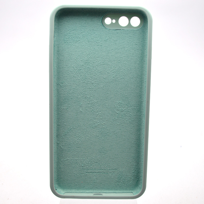 Чохол силіконовий з квадратними бортами Silicon case Full Square для Apple iPhone 7 Plus/iPhone 8 Plus Turquoise, фото 2