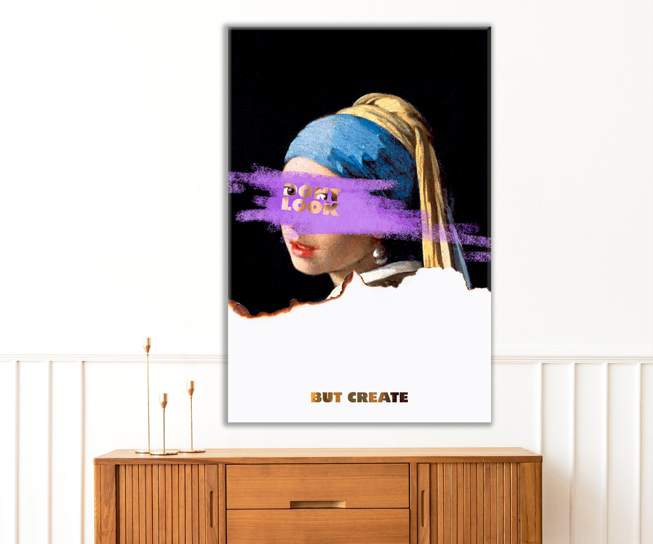 Стильна картина для офісу  Дівчина з перловою сережкою. НЕ ДИВИСЬ, СТВОРЮЙ! Оригінальний подарунок колезі, другу., фото 1