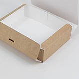 Коробка подарункова Серце 200*145*50 мм Крафт Коробка із стрічкою для подарунків, фото 2