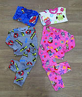 Пижама оптом детская теплая, махровый костюм для детей домашний р.26 30 32 34 36 38