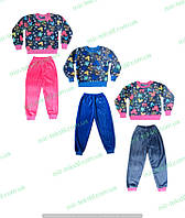 Махровая пижама оптом для детей, теплый детский костюм для сна р.36 38 40