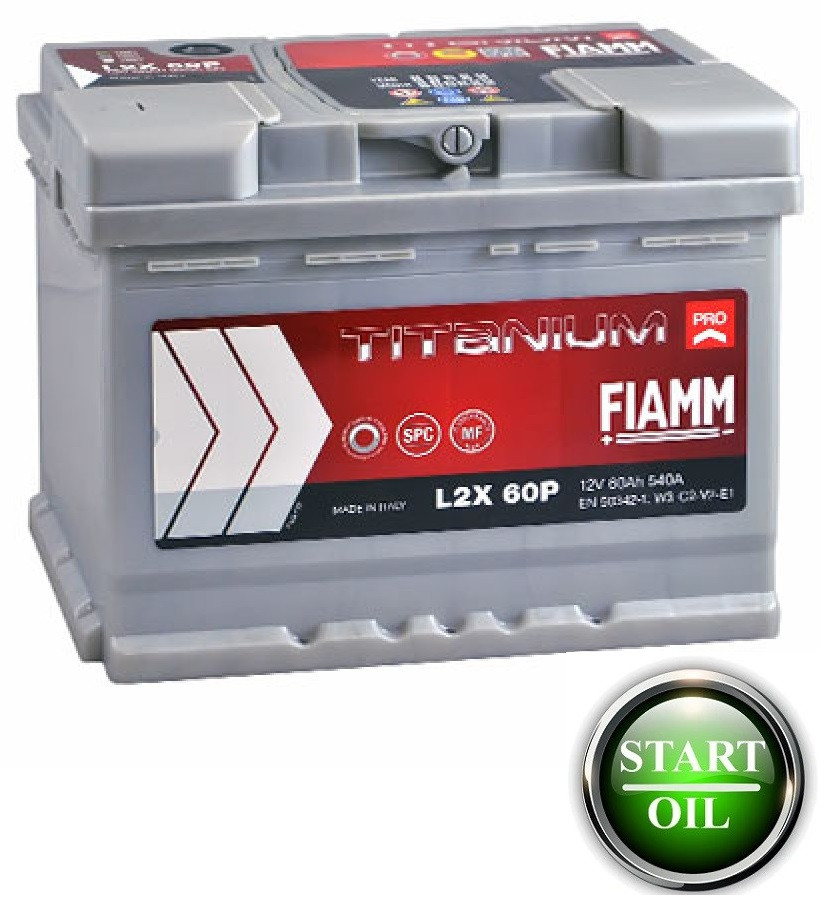 АКБ FIAMM  60Ah 540А L+ TITANIUM PRO L2X60P