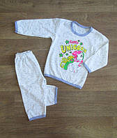 Детская пижама оптом на девочку с рисунком, домашний комплект трикотажный для детей р.26 28 30 32 34