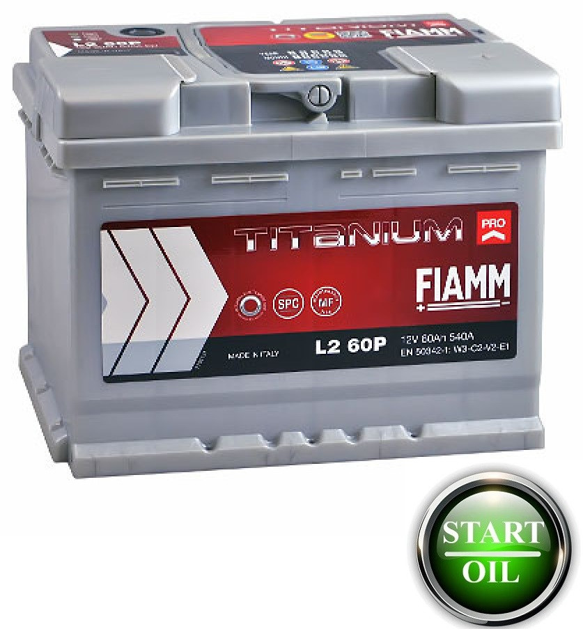 АКБ FIAMM 60Ah 540А R+ TITANIUM PRO L260P