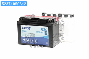 Акумулятор 8Ah-12v Exide AGM (ET9B-BS) (150х70х105) L, EN110 ET9B-BS