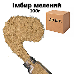 Імбир мелений 100% у ящику 20 шт по 100г