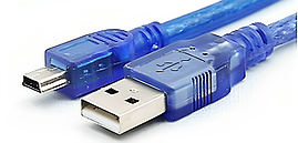 Кабель USB 2.0 (AM/Mini 5 pin) 1,5 м, синій