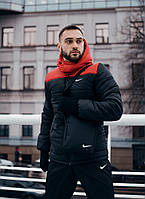 Зимний комплект Nike куртка черно-красная и штаны President, Барсетка В ПОДАРОК