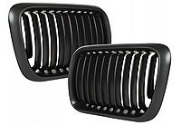 BMW 3 E36 (96-99) радиаторная решетка между фарами (ноздри) левая + правая черные матовые, СЕДАН, УНИВЕРСАЛ
