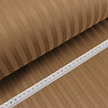 Страйп сатин колір шоколад 1*1 см ширина 240 см № VS-00-08, фото 4