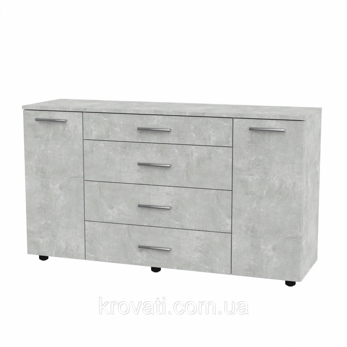 Комод для речей Компаніт 1-3-2 П(направляючі повного висування), Ательє світлий