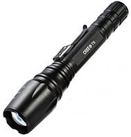 Ліхтар ручний акумуляторний X-Balog BL-8668 з кліпсою та ремінцем зум CREE T6 2x18650 ZOOM