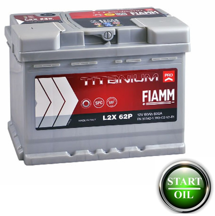 АКБ FIAMM 60Ah 600А L+ TITANIUM PRO L2X62P